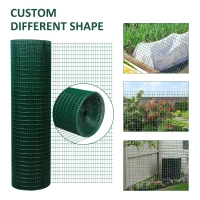 PawHut Chicken Wire Fencing 98' x 3', 1" x 0.5" Rectangle Chicken Wire for Crafts Garden Poultry, Metal Hardware Cloth Netting for Chicken Coops, Rabbit Cage, Dark Green(m-5)