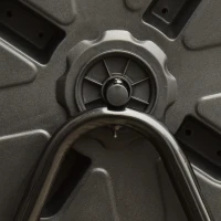 Outsunny Tumbling Compost Bin Outdoor Dual Chamber 360° Rotating Composter 43 Gallon with Sliding Doors, Orange(m-10)