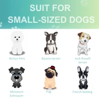 PawHut Wooden Decorative Dog Cage Pet Crate Fence Side Table Small Animal House with Tabletop, Lockable Door, Brown(m-7)