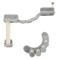 PawHut Cat Wall Shelf with Scratching Post, Cat Wall Shelves for Relaxing, Climbing, Cat Wall With Soft Ladder and Play Ball, Grey(m-2)