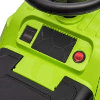 Aosom 3 in 1 Ride on Excavator Bulldozer Road Roller, No Power Pretend Play Construction with Music, for 18-48 Months, Green(m-10)