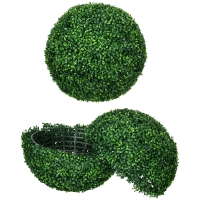 HOMCOM 2 Pack Artificial Tree Boxwood Topiary Balls, 19.75 Inch