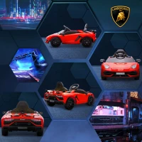 Aosom Lamborghini Licensed Kids Ride on Car w/ Easy Transport, Red(m-9)