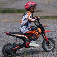 Aosom 24V 350W Electric Dirt Bike Up to 15 MPH w/ Twist Grip Throttle, Red(m-2)