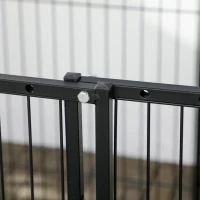 PawHut 6 Panel 32.5" - 59" x 32" Dog Playpen, Heavy Duty Pet Playpen for Indoor Outdoor, Small and Medium Dogs(m-10)