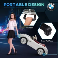 Aosom 12V Electric Car for Kids with Remote Control, Easy Transport, Lights, MP3, Suspension System, White(m-5)