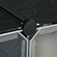 HOMCOM 6-Tier Shoe Rack, 6 Cube Storage Organizer with Doors, DIY 6-Cube Modular Cabinet for Living Room, Black(m-7)