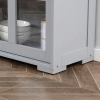 HOMCOM Kitchen Sideboard, Stackable Storage Cabinet, Sliding Glass Door Console, Serving Buffet for Kitchen & Dining Room(m-11)