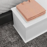 HOMCOM Modern Storage Chest, 31.5" Toy Storage Box with Flip-Top Lid and 2 Safety Hinges for Entryway, Living Room(m-9)