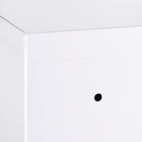 kleankin Lockable Medicine Cabinet, 3 Tier Steel Medical Wall Box with 2 Keys and Shelves for Bathroom, White(m-10)