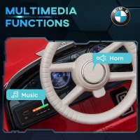 Aosom Licensed BMW 12V Kid Electric Ride On Car with Easy Transport, Red(m-7)
