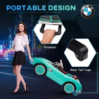 Aosom Licensed BMW 12V Kid Electric Ride On Car with Easy Transport, Green(m-5)