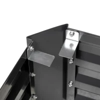 Outsunny Galvanized Raised Garden Bed with Greenhouse, Flowers, Vegetables for Patio, 49.6" x 42.1" x 26.6", Dark Gray(m-8)