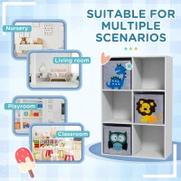 Qaba Toy Storage Organizer with 3 Nonwoven-Fabric Drawers for Children's Room, Playroom, Hallway, White(m-9)