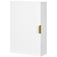 kleankin Bathroom Medicine Cabinet, Modern Wall Cabinet with Adjustable Shelves and Single Door for Laundry Room(m-11)