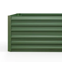 Outsunny Galvanized Raised Garden Bed, Steel Outdoor Planters with Reinforced Rods, 71" x 35" x 23", Green(m-8)
