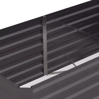 Outsunny Galvanized Raised Garden Bed, Steel Outdoor Planters with Reinforced Rods, 71" x 35" x 23", Dark Grey(m-9)