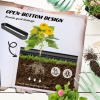 Outsunny 7.9' x 2' x 1' Galvanized Raised Garden Bed Kit, Metal Planter Box with Safety Edging, Dark Gray(m-5)