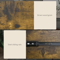 Vinsetto Industrial File Cabinet, Vertical Filing Cabinet on Wheels for A4 Size, Home Office(m-7)