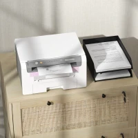 Vinsetto Lockable Filing Cabinet, Boho 2 Drawer File Cabinet with Adjustable Hanging Bar for Letter, A4 and Legal Size, Natural(m-9)