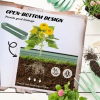 Outsunny 7.9' x 2' x 1' Galvanized Raised Garden Bed Kit, Metal Planter Box with Safety Edging, Green(m-5)