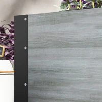 Outsunny Wooden Raised Garden Bed, Planter Box w/ Trellis and Metal Corners, Portable on Wheels for Patio, Backyard, Deck, Gray(m-9)