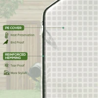 Outsunny 01-0472 Replacement Cover, 55" x 56.25" x 74.75" Walk-in Greenhouse Cover Reinforced Anti-Tear PE Hot House Cover, White(m-4)