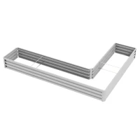 Outsunny Galvanized Raised Garden Bed Steel Planter Box w/ Rods for Vegetables Flowers Herbs, 82" x 109" x 12", Silver(m-11)