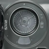 HOMCOM 1.5 cu.ft Portable Compact Clothes Laundry Dryer with Intelligent Drying for Apartments Dorms RVs, 850W, Charcoal Gray(m-9)