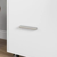 Vinsetto Mobile Filing Cabinet, Rolling File Cabinet with Drawer and Adjustable Hanging Bar for Letter, A4 and Legal Size, White(m-10)