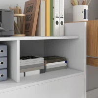 Vinsetto Mobile Filing Cabinet, Rolling File Cabinet with Drawer and Adjustable Hanging Bar for Letter, A4 and Legal Size, White(m-9)