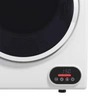 HOMCOM 1.5 cu.ft Portable Compact Clothes Laundry Dryer with Intelligent Drying for Apartments Dorms RVs, 850W, White(m-9)