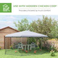 PawHut 17.1 ft x 15.7 ft Chicken Run for 19-25 Chickens with Cover(m-5)