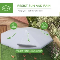 PawHut 17.1 ft x 15.7 ft Chicken Run for 19-25 Chickens with Cover(m-4)