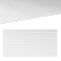 Outsunny 14 Pieces Twin-Wall Polycarbonate Panels Waterproof UV Protected Polycarbonate Greenhouse Panels, 4' x 2' x 0.16", Clear