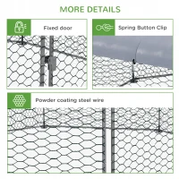 PawHut 17.1 ft x 15.7 ft Chicken Run for 19-25 Chickens with Cover(m-7)