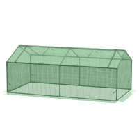 Outsunny Mini Greenhouse, Portable Garden Green House with Zipper Windows, PE Cover for Outdoor, Indoor, 71" x 36" x 28", Green(m-2)
