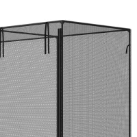 Outsunny 6.5 x 3.3ft Crop Cage, Garden Plant Protector with Single Zippered Door, Storage Bag and Ground Stakes, Black(m-10)