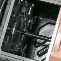 Outsunny Rotating Composter, Dual Chamber Compost Bin with 24 Vents and Steel Legs, 34.5 Gallon, Brown(m-10)