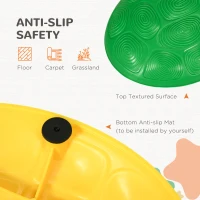 Outsunny 12 PCs Balance Stepping Stones for Kids with Anti-slip Mat, Turtle Shell Design, for Ages 3-8 Years, Stackable(m-5)