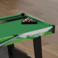 Soozier 41" Mini Pool Table Set Folding Billiard Table with 2 Cues, 16 Balls, Chalk, Triangle, Brush, Green(m-10)