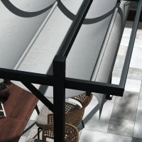 Outsunny 10' x 10' Retractable Pergola, Garden Gazebo Shade Shelter, for Grill, Patio, Deck, Dark Grey(m-9)