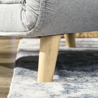 HOMCOM Chair Bed W/ Adjustable Backrest, 2-in-1 Multi-Functional Sofa Bed, Gray(m-8)