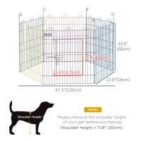 PawHut Metal Pet Playpen Portable Hexagon Dog Exercise Fence Multi-colored(m-3)