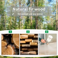 Outsunny 2.4 x 1 x 4.9 ft Garden Wooden Pine Trough Planter with Topped Trellis Climbing Plants Flower Raised Bed, Orange(m-7)