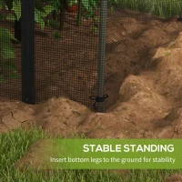 Outsunny Galvanized Steel Crop Cage, Plant Protection Tent with Zippered Door, 4' x 4', Black(m-7)