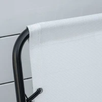 Outsunny 2 Pieces Outdoor Folding Patio Chair Set, Portable Camping Chairs with Armrests for Garden, Patio, Pool, Beach, White(m-9)