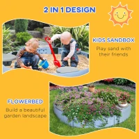 Outsunny Kids Outdoor Sandbox with Cover, Bottom Fabric Liner, for 3-12 Years, Light Blue(m-9)