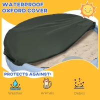 Outsunny Kids Outdoor Sandbox with Cover, Bottom Fabric Liner, for 3-12 Years, Light Blue(m-4)