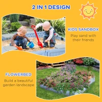 Outsunny Kids Outdoor Sandbox with Canopy, Bottom Fabric Liner, Light Blue(m-9)